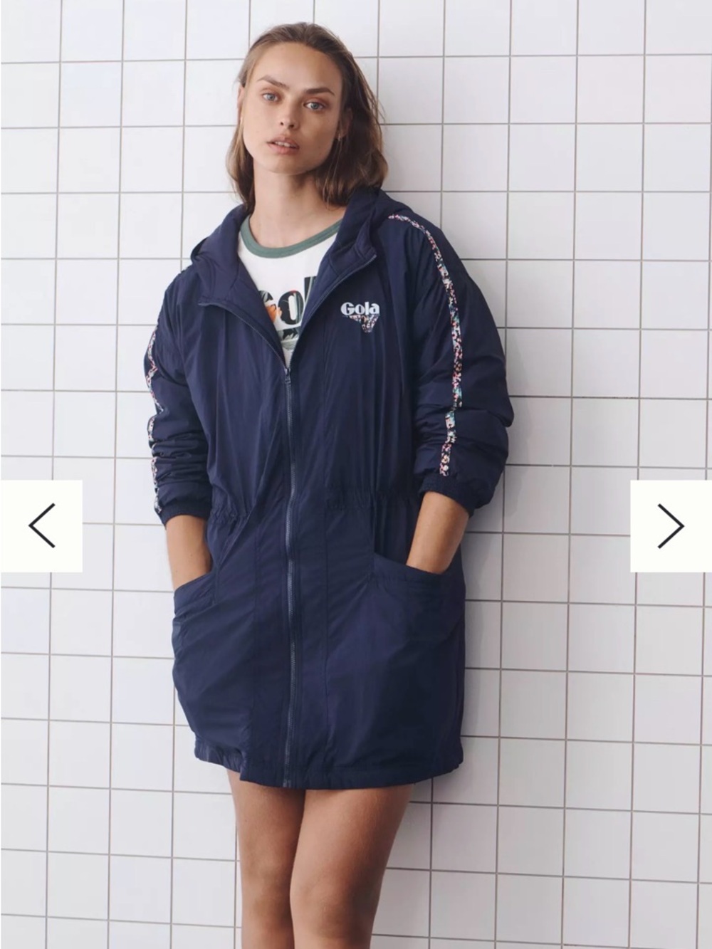 Gola x Anthropologie Sideline Windbreaker Jacket. Sized medium.